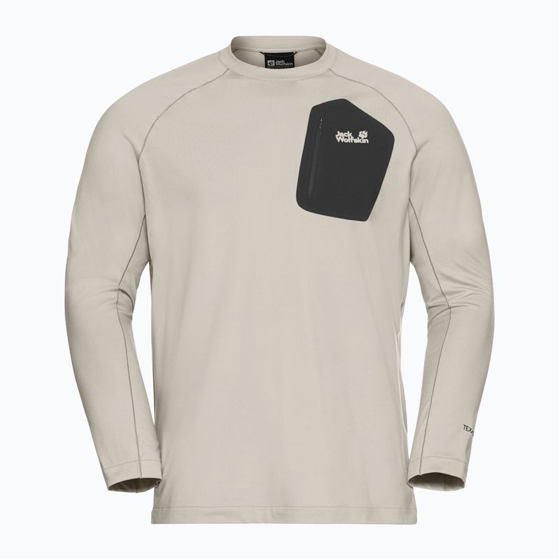Maglia a maniche lunghe da uomo Jack Wolfskin Prelight Trail Crew sabbia chiaro 5