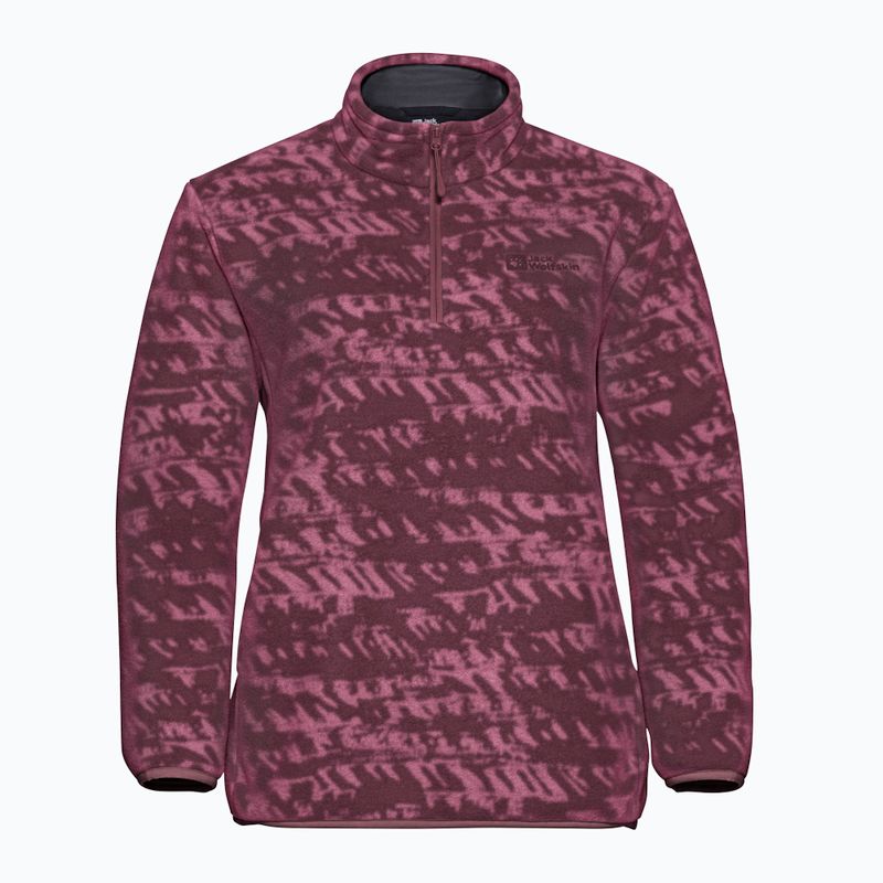 Felpa da trekking donna Jack Wolfskin Big Sky Half Zip raisin 7