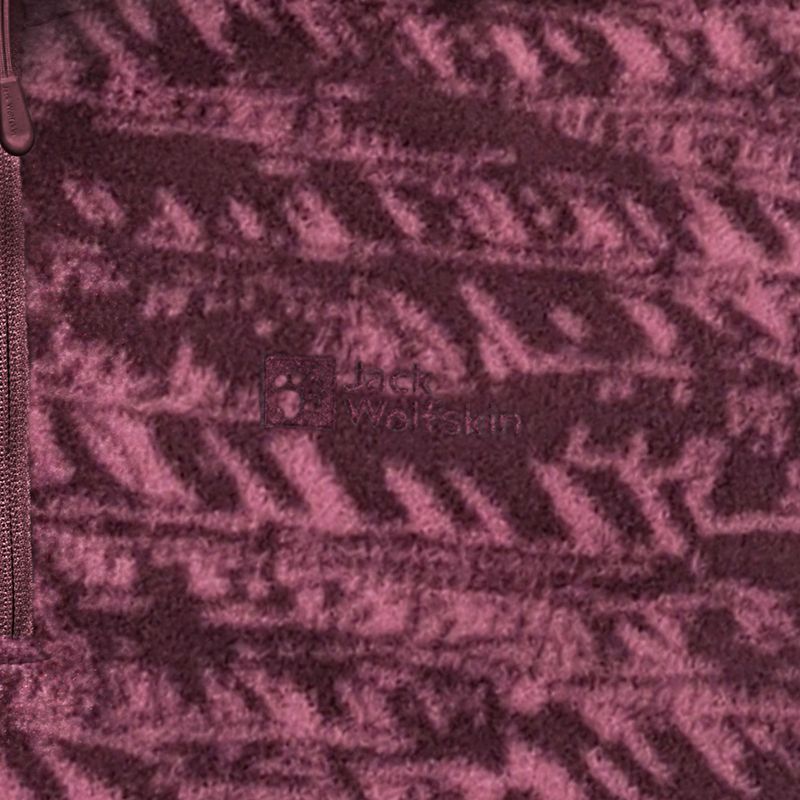 Felpa da trekking donna Jack Wolfskin Big Sky Half Zip raisin 9