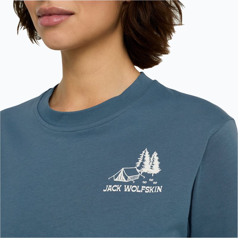 Maglietta da donna Jack Wolfskin Cadena tent aluminium blue 4