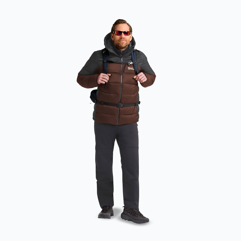 Giacca a piumino da uomo Jack Wolfskin Nebelhorn Down Hoody hot choc 2