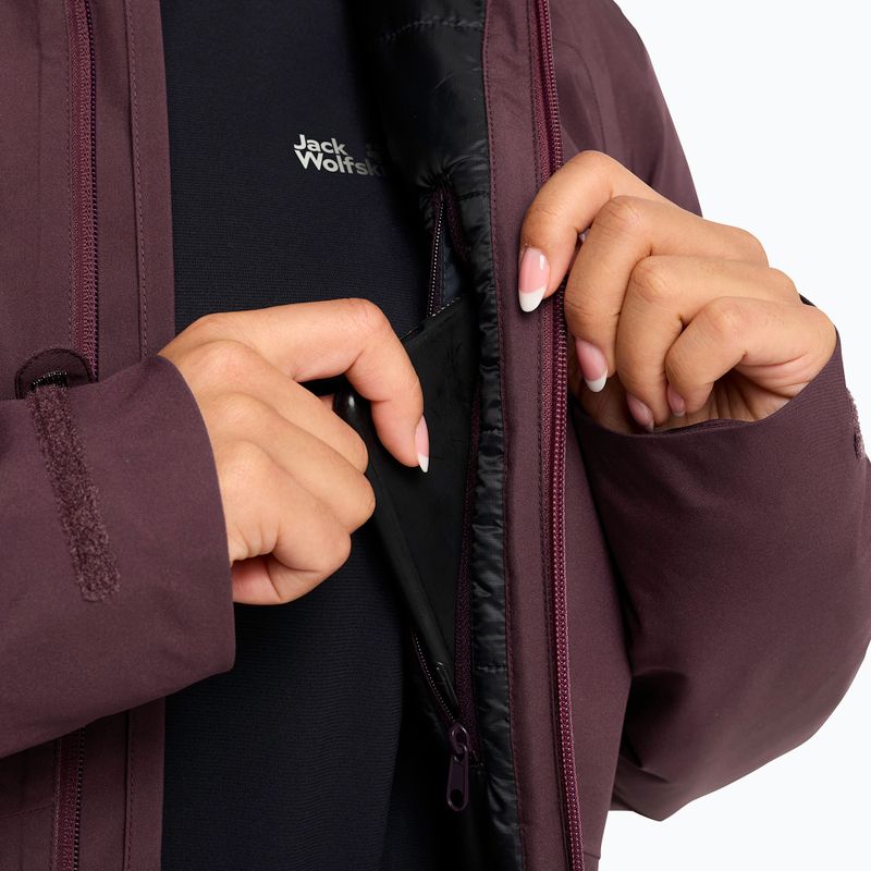 Giacca antipioggia da donna Jack Wolfskin Heidelstein Ins amaranth 4