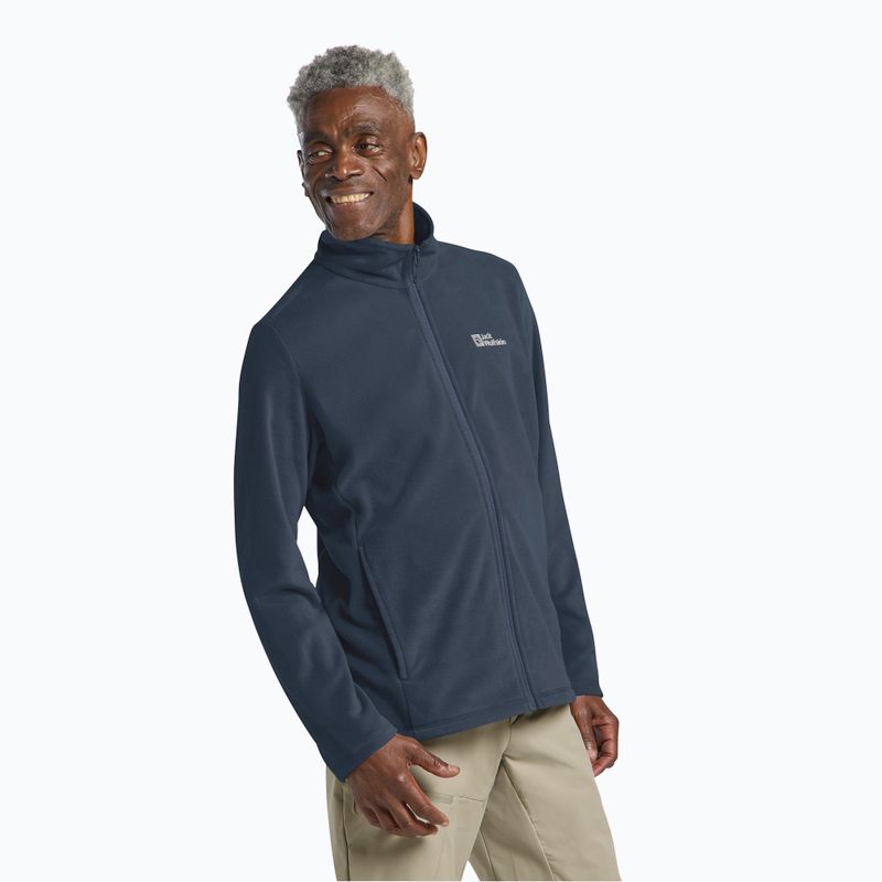 Felpa in pile da uomo Jack Wolfskin Taunus Fz midnight sky