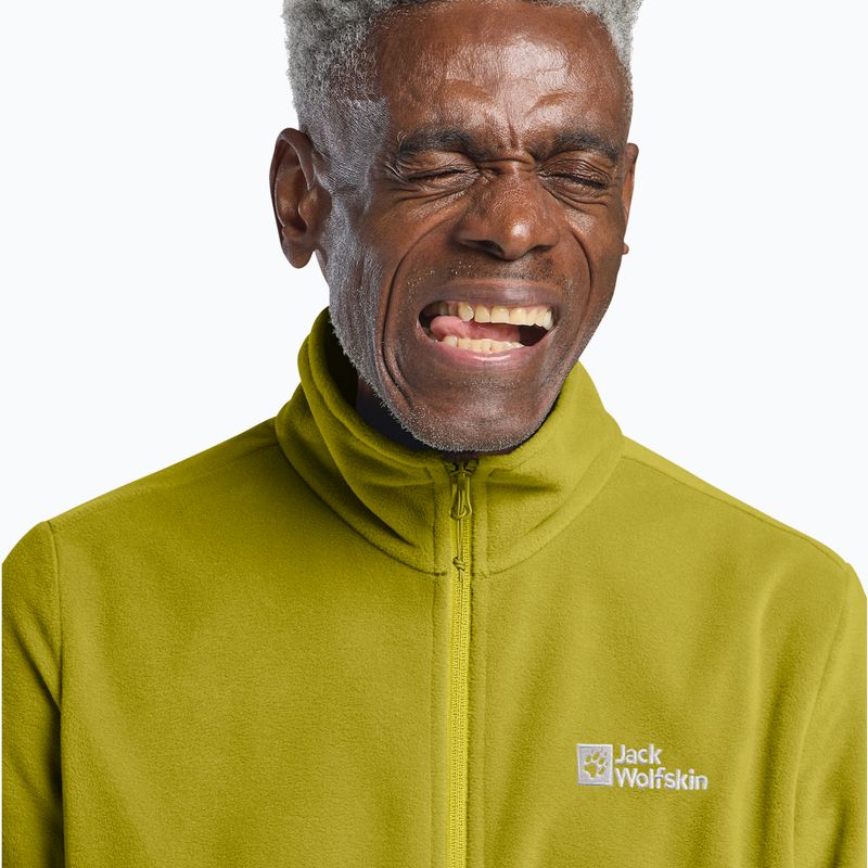 Felpa in pile da uomo Jack Wolfskin Taunus Fz chartreuse 4