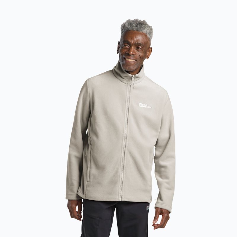 Felpa in pile da uomo Jack Wolfskin Winterstein Fz pale sand