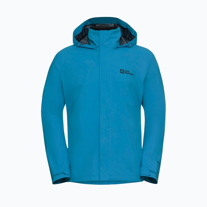 Giacca antipioggia da uomo Jack Wolfskin Trailtime 2L aurora blue 7