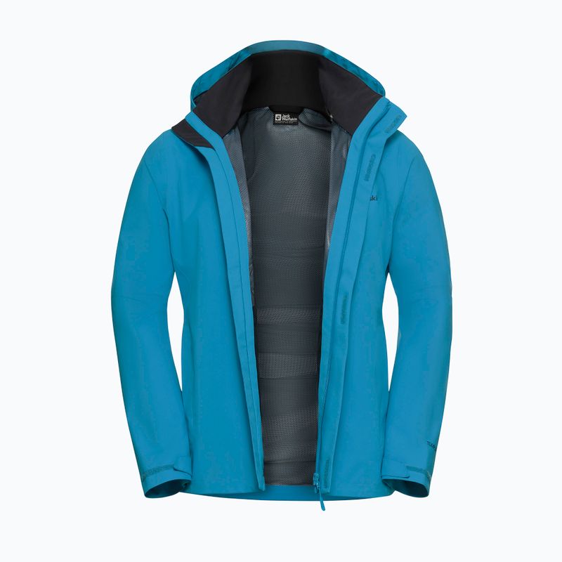 Giacca antipioggia da uomo Jack Wolfskin Trailtime 2L aurora blue 9