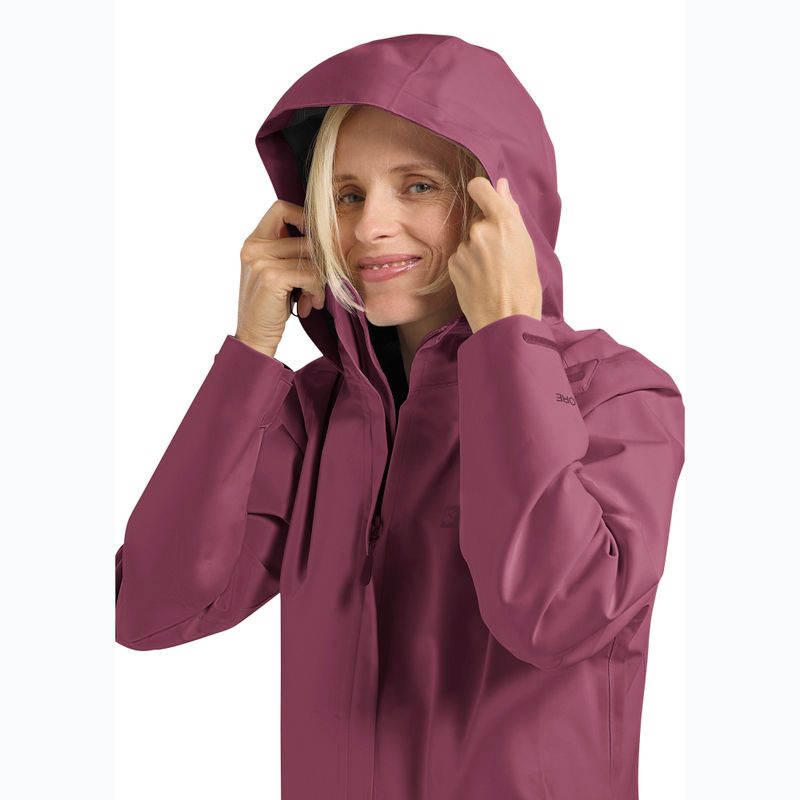Giacca antipioggia da donna Jack Wolfskin Trailtime 2L raisin 5