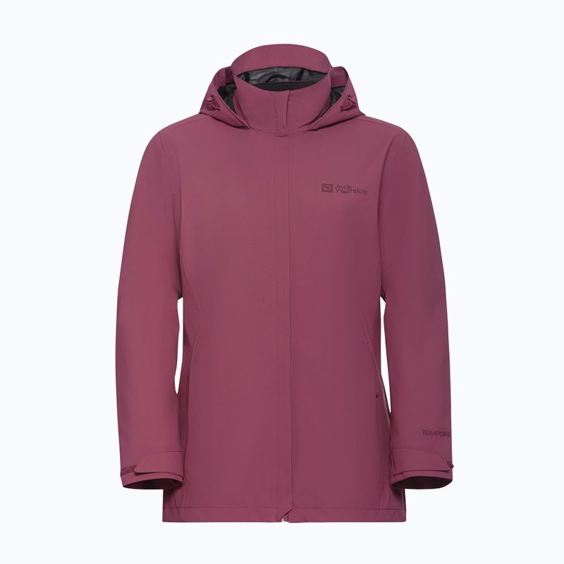 Giacca antipioggia da donna Jack Wolfskin Trailtime 2L raisin 8