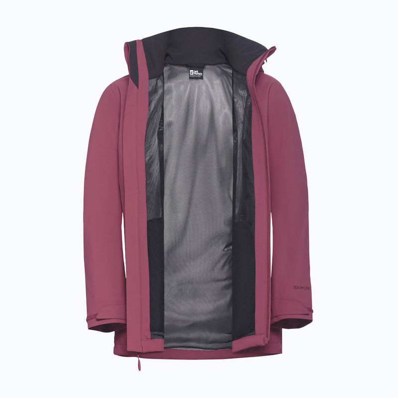 Giacca antipioggia da donna Jack Wolfskin Trailtime 2L raisin 10