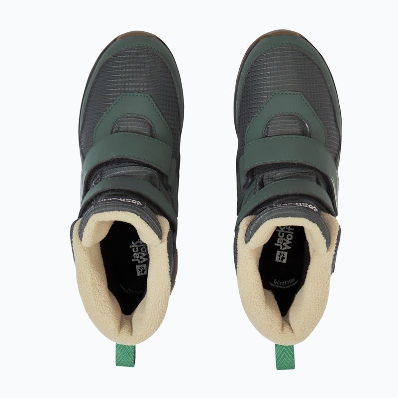 Scarpe per bambini Jack Wolfskin Polar Bear-B Texapore Mid Vc mystic green 5