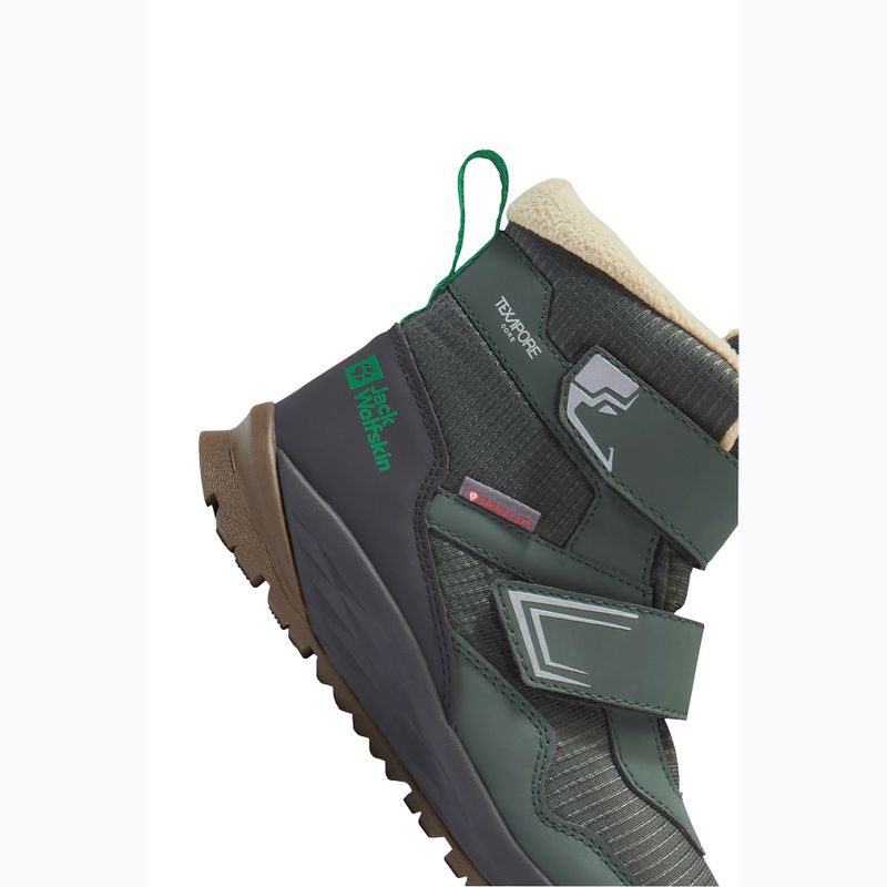 Scarpe per bambini Jack Wolfskin Polar Bear-B Texapore Mid Vc mystic green 8