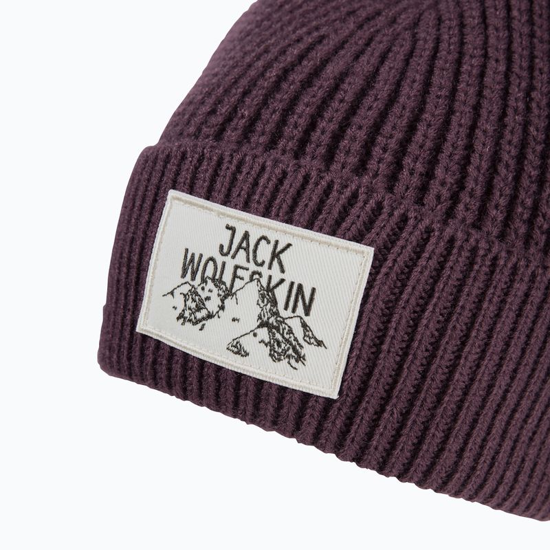 Cappello invernale Jack Wolfskin Badge amaranto 3