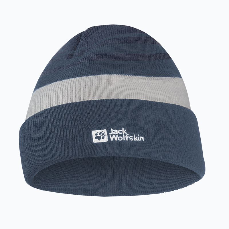 Cappello invernale per bambini Jack Wolfskin Stripy Knit midnight sky