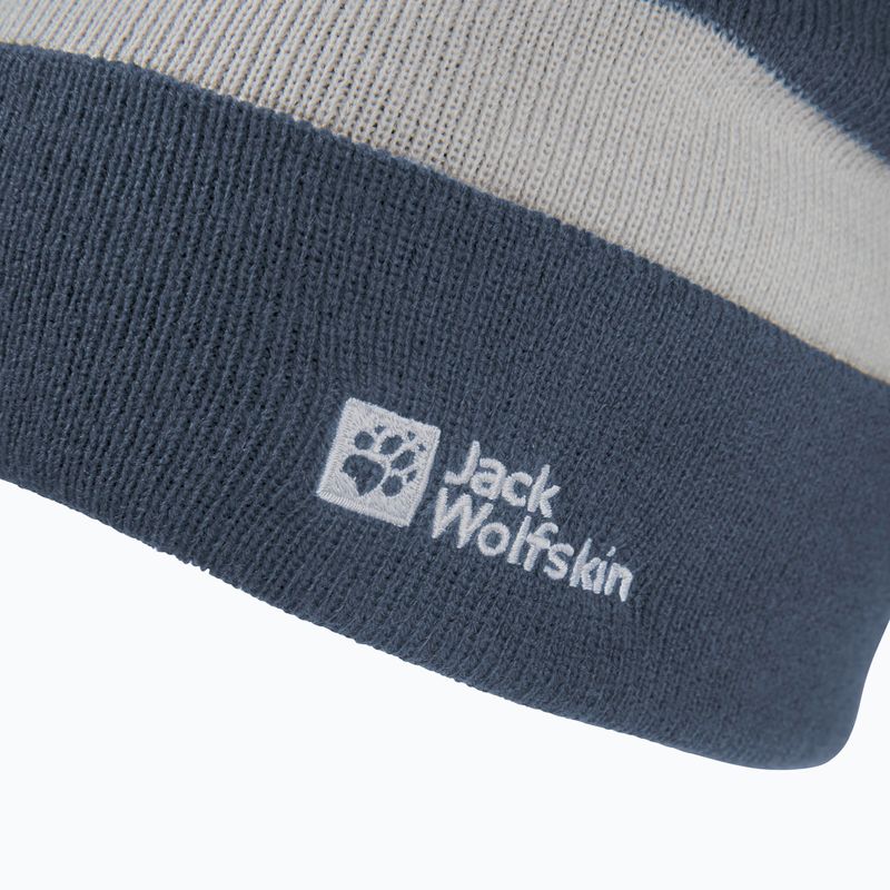 Cappello invernale per bambini Jack Wolfskin Stripy Knit midnight sky 3