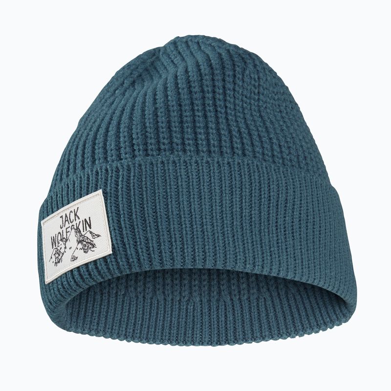Cappello invernale Jack Wolfskin Badge aluminium blue