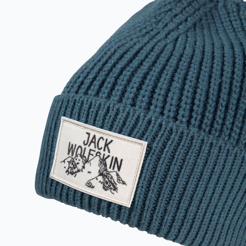 Cappello invernale Jack Wolfskin Badge aluminium blue 3