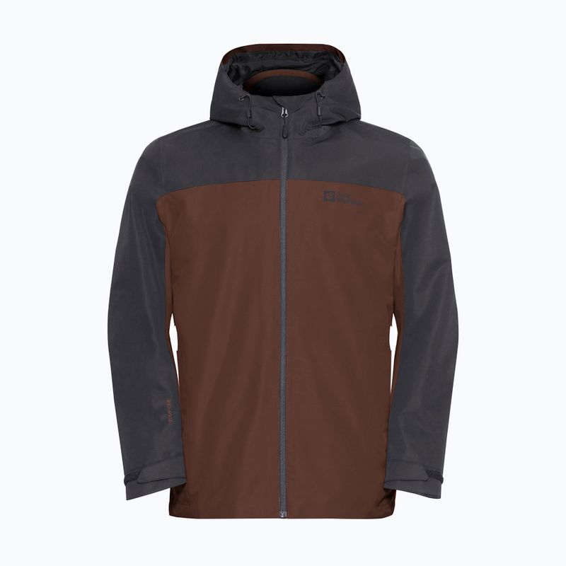 Giacca 3in1 da uomo Jack Wolfskin Taubenberg 3In1 hot choc 10