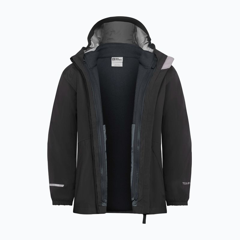 Giacca 3in1 per bambini Jack Wolfskin Iceland 3IN1 nera 4