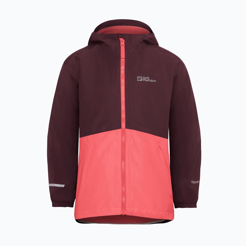 Giacca 3in1 per bambini Jack Wolfskin Iceland 3IN1 sunset coral