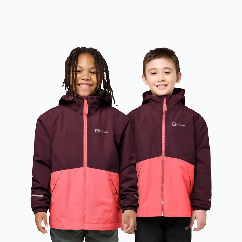 Giacca 3in1 per bambini Jack Wolfskin Iceland 3IN1 sunset coral 7