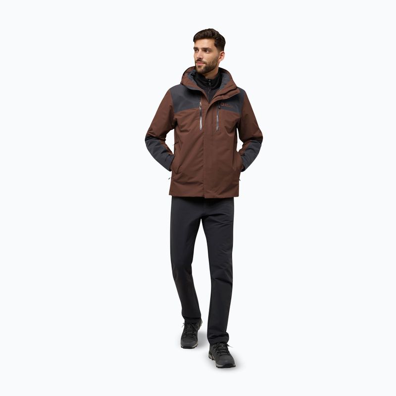 Giacca 3in1 da uomo Jack Wolfskin Jasper 3In1 hot choc 2