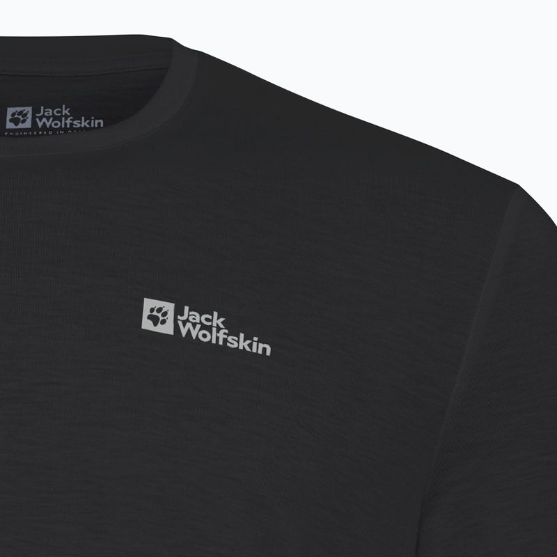 Maglia a maniche lunghe da uomo Jack Wolfskin Vonnan nera 5