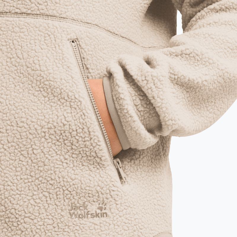 Felpa in pile da donna Jack Wolfskin Lite Curl Full Zip oyster 6