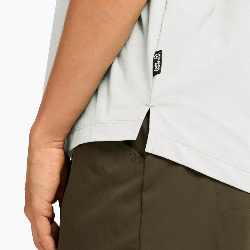 Maglietta da trekking da donna Jack Wolfskin Travel T stark white 4