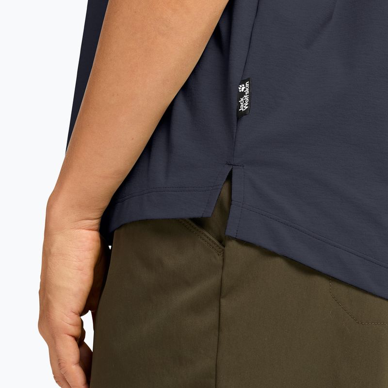 Maglietta da trekking da donna Jack Wolfskin Travel T dark navy 4