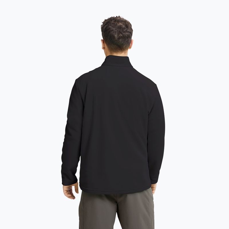 Felpa in pile da uomo Jack Wolfskin Taunus 100 Half Zip black 3