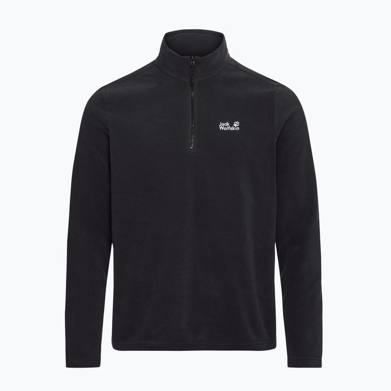 Felpa in pile da uomo Jack Wolfskin Taunus 100 Half Zip black 5