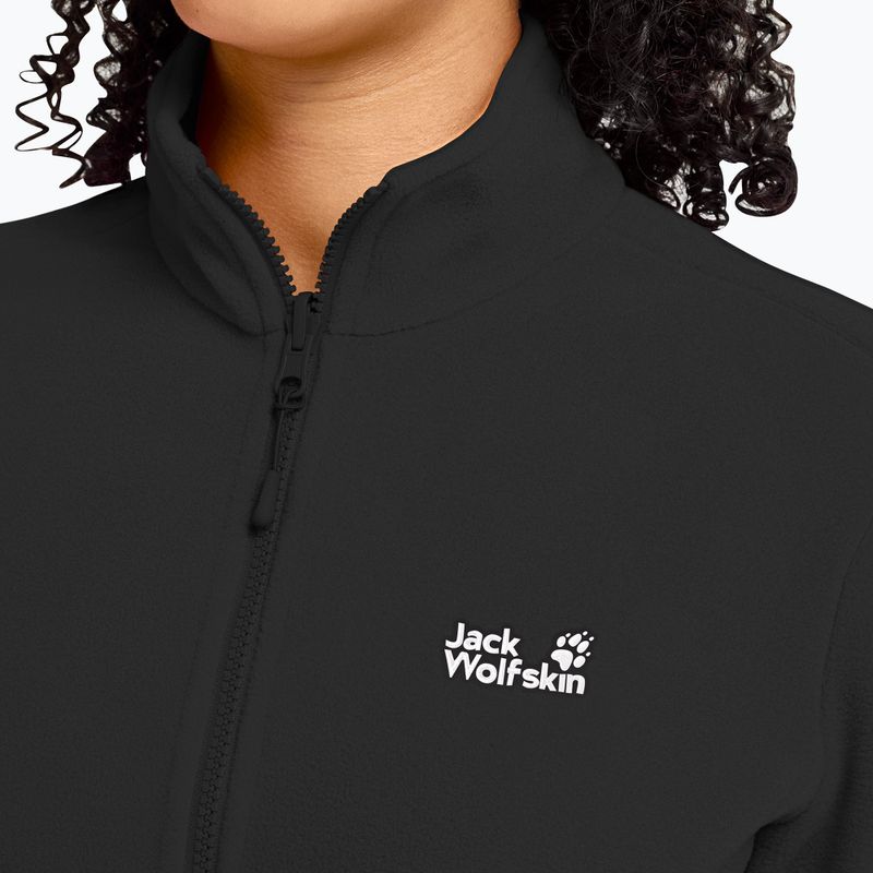 Felpa in pile da donna Jack Wolfskin Taunus 100 Full Zip black 4