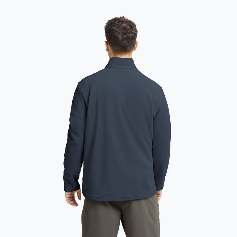 Felpa in pile da uomo Jack Wolfskin Taunus 100 Half Zip midnight sky 3