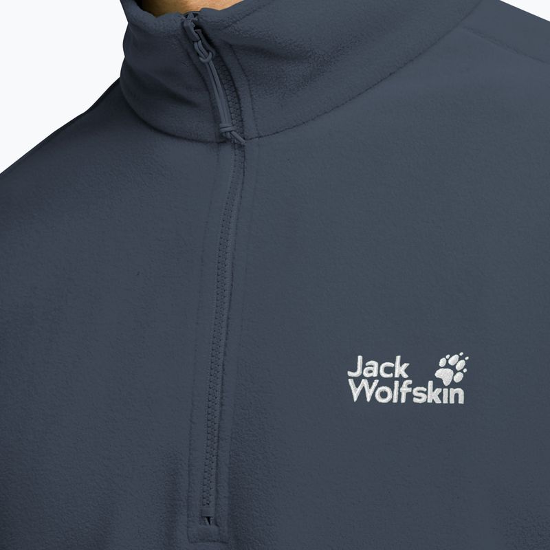 Felpa in pile da uomo Jack Wolfskin Taunus 100 Half Zip midnight sky 4