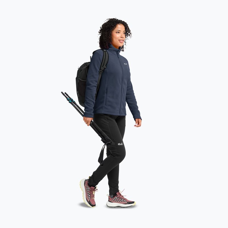 Felpa in pile da donna Jack Wolfskin Taunus 100 Full Zip midnight sky 2