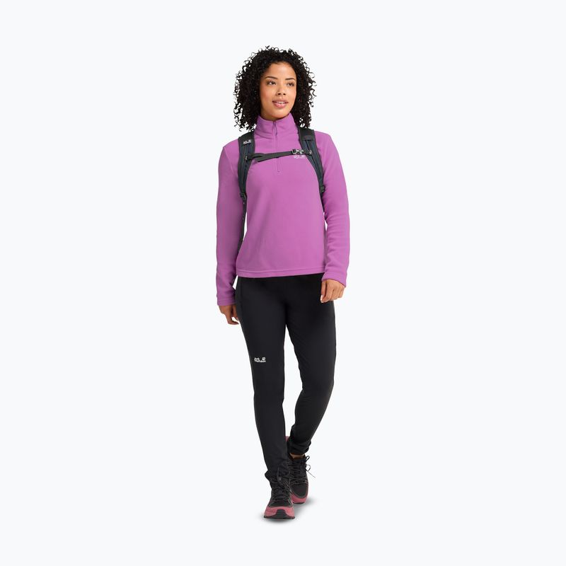 Felpa in pile da donna Jack Wolfskin Taunus 100 Half Zip foxglove 2