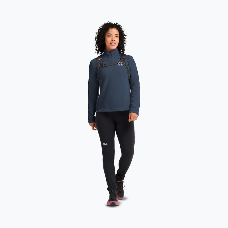 Felpa in pile da donna Jack Wolfskin Taunus 100 Half Zip midnight sky 2