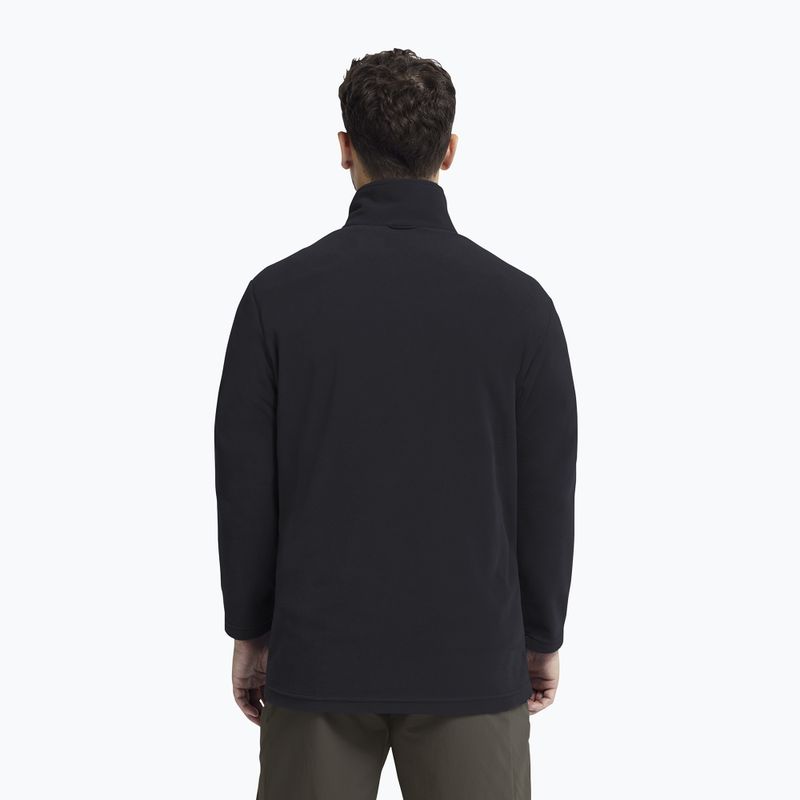 Felpa in pile da uomo Jack Wolfskin Taunus 100 Full Zip black 3