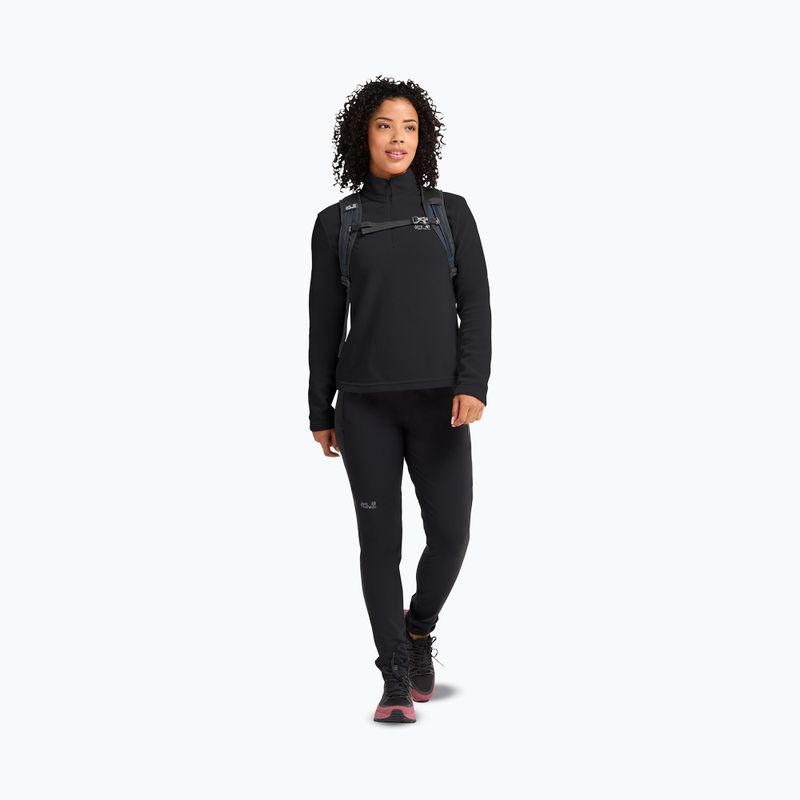 Felpa in pile da donna Jack Wolfskin Taunus 100 Half Zip black 2