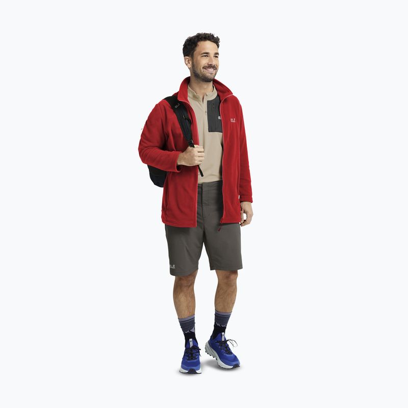 Felpa in pile da uomo Jack Wolfskin Taunus 100 Full Zip siren red 2