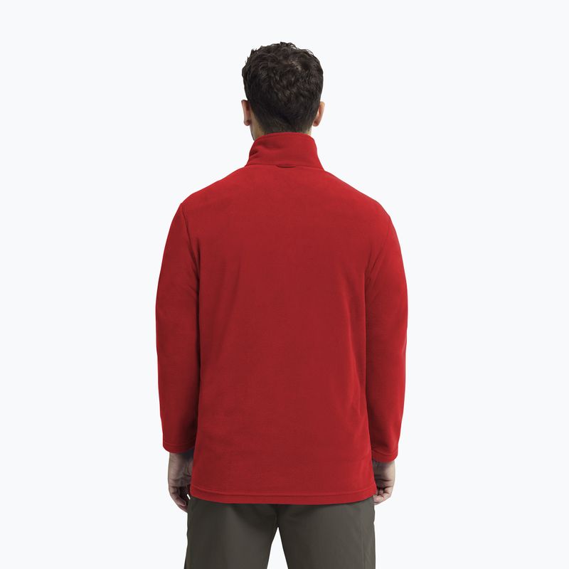 Felpa in pile da uomo Jack Wolfskin Taunus 100 Full Zip siren red 3