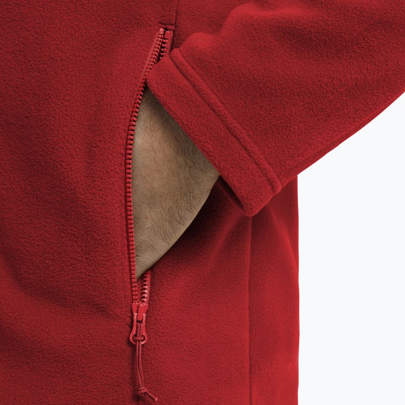 Felpa in pile da uomo Jack Wolfskin Taunus 100 Full Zip siren red 5