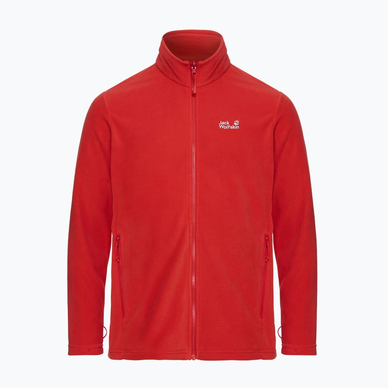 Felpa in pile da uomo Jack Wolfskin Taunus 100 Full Zip siren red 7