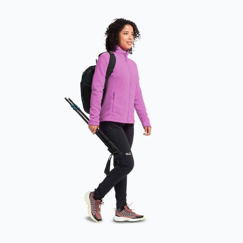 Felpa in pile da donna Jack Wolfskin Taunus 100 Full Zip foxglove 2