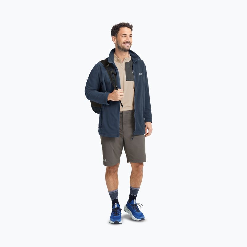 Felpa in pile da uomo Jack Wolfskin Taunus 100 Full Zip midnight sky 2