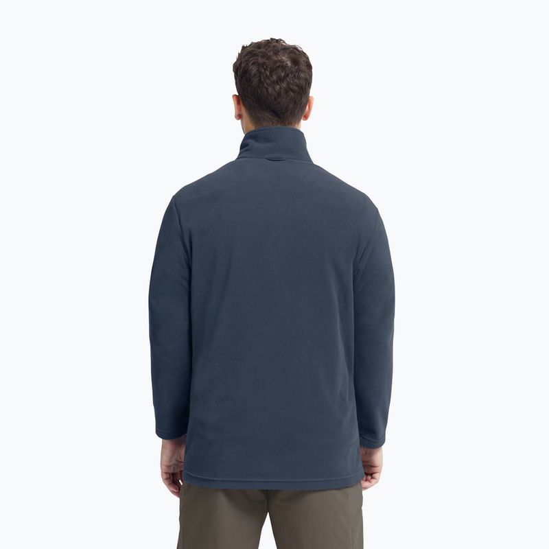 Felpa in pile da uomo Jack Wolfskin Taunus 100 Full Zip midnight sky 3