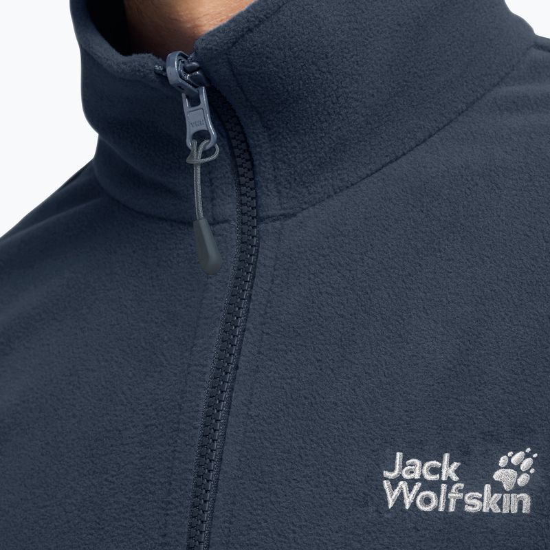 Felpa in pile da uomo Jack Wolfskin Taunus 100 Full Zip midnight sky 4