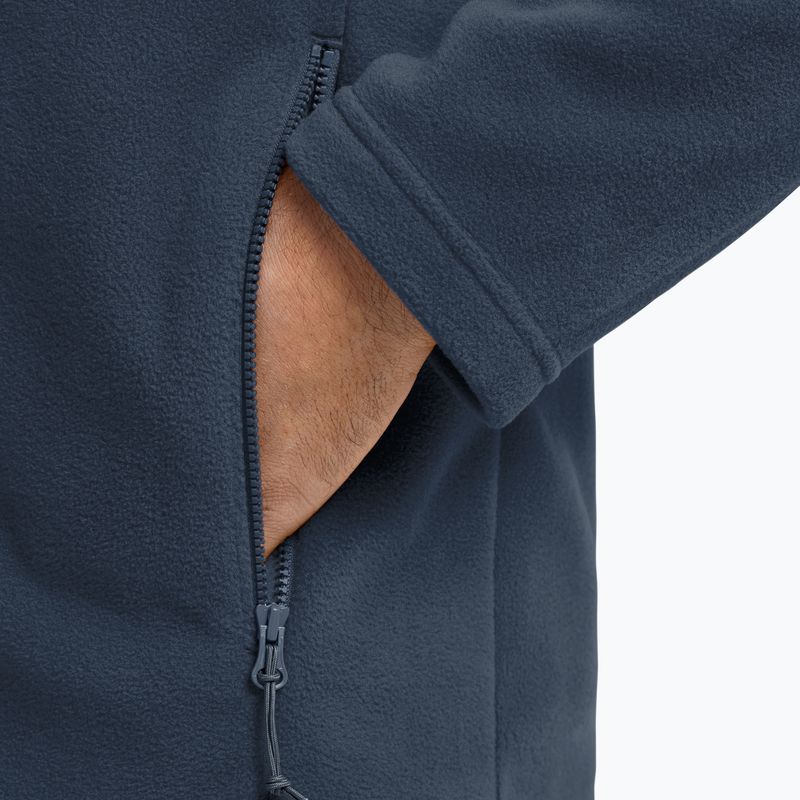 Felpa in pile da uomo Jack Wolfskin Taunus 100 Full Zip midnight sky 5