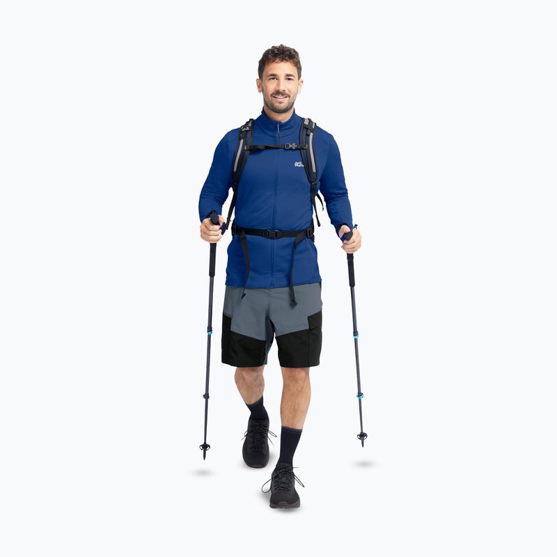 Felpa trekking da uomo  Jack Wolfskin Litestride Full Zip blue orchid 2